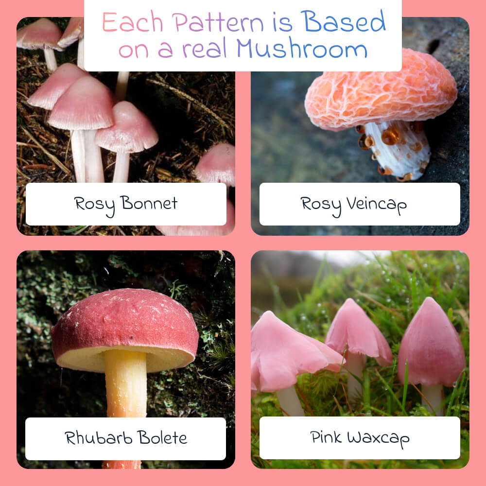 Pink Mushroom Cross Stitch Pattern Inspiration