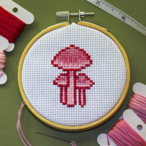Rosy Bonnet Mushroom Pattern