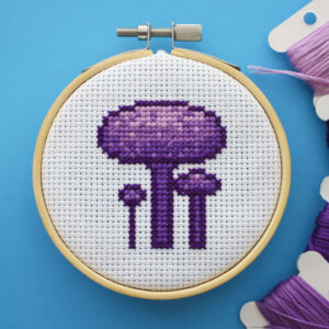 Amethyst Deceiver Mushroom Cross Stitch Pattern