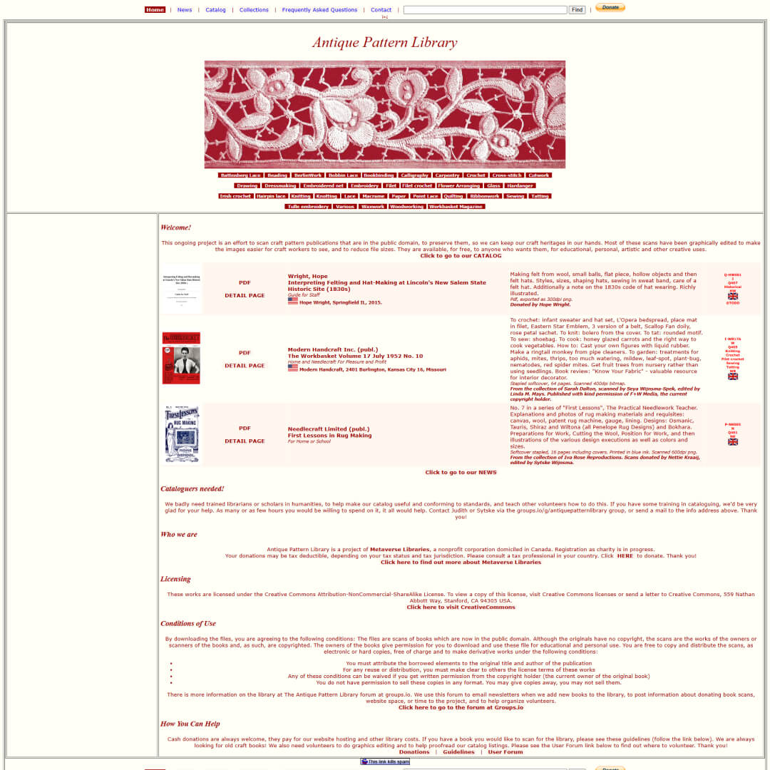 Antique Pattern Library
