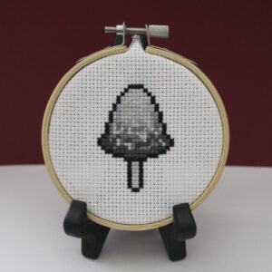 Shaggy Ink Cap Mushroom PDF Downloadable Cross Stitch Pattern